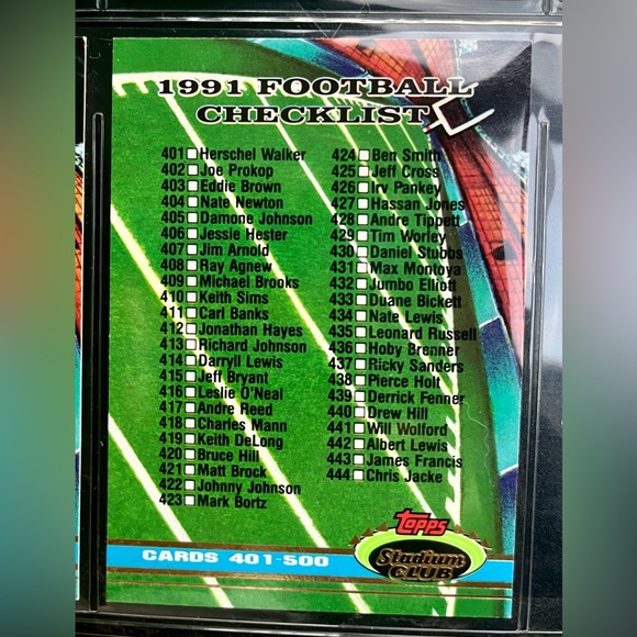 1991 Topps Stadium Club Football Complete Set - Picture 6 of 14